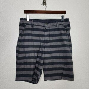 Lululemon Kahuna 2.0 Gold Flat Front Stripe Shorts Gray Men's Size 34
